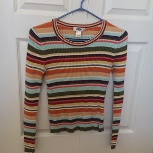 Ribbed long sleeve top